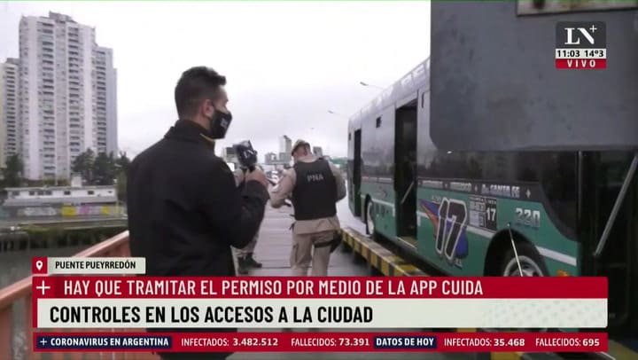 Controles en los accesos a la ciudad: hay que tramitar el permiso por medio de la App Cuidar