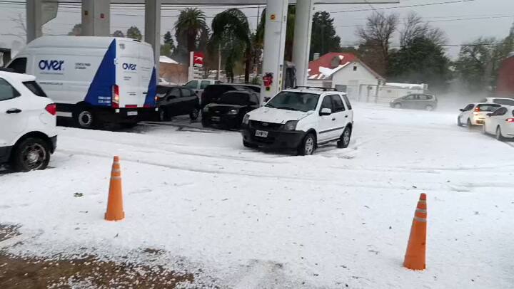 Así afectó el granizo en Roldán, Santa Fe