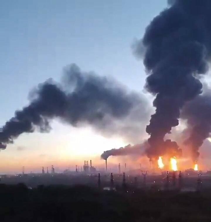 La ofensiva de Ucrania mató a dos personas y generó daños en una refinería