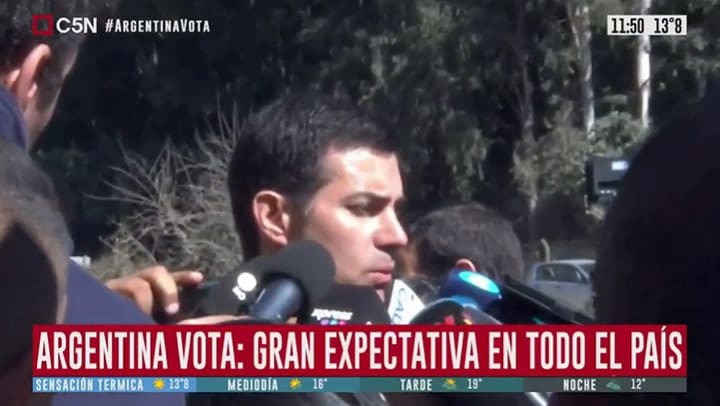 Urtubey habló con la prensa después de votar - Fuente: C5N