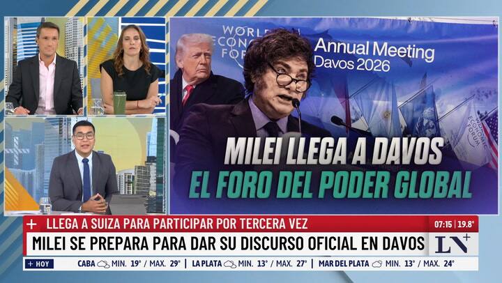 Milei llega a Davos