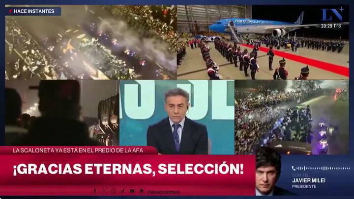 Javier Milei, sobre los jugadores: “Frente a la tristeza de no haber ganado, decidieron no hacer festejos”