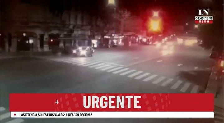 Así fue el choque de Franco Rinaldi con un repartidora