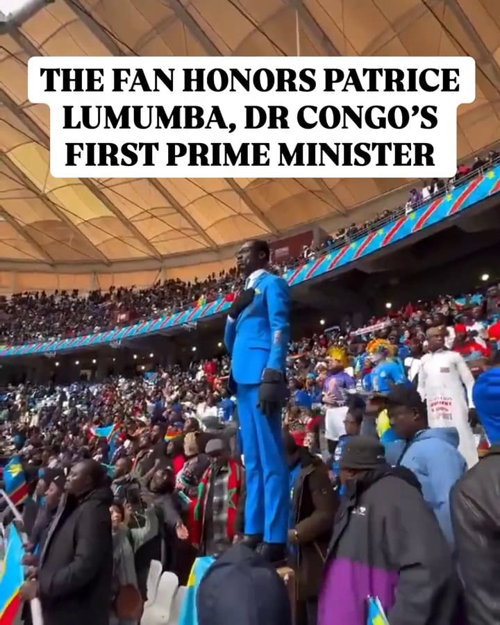 El hincha de República Democrática del Congo que parece una estatua