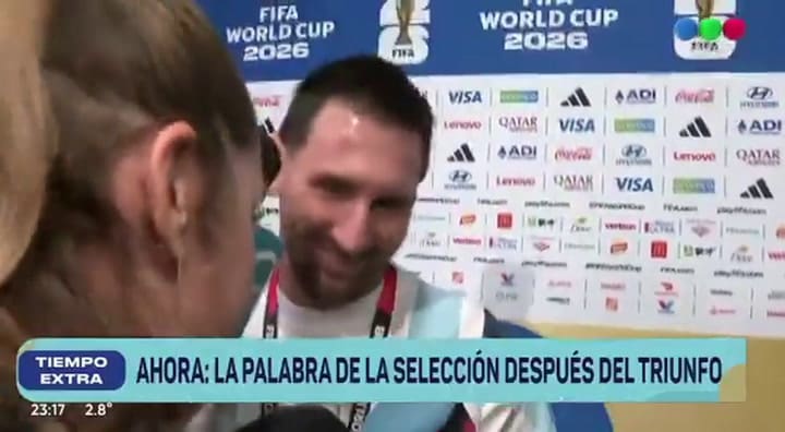 El intercambio entre Sofi Martínez y Messi en zona mixta