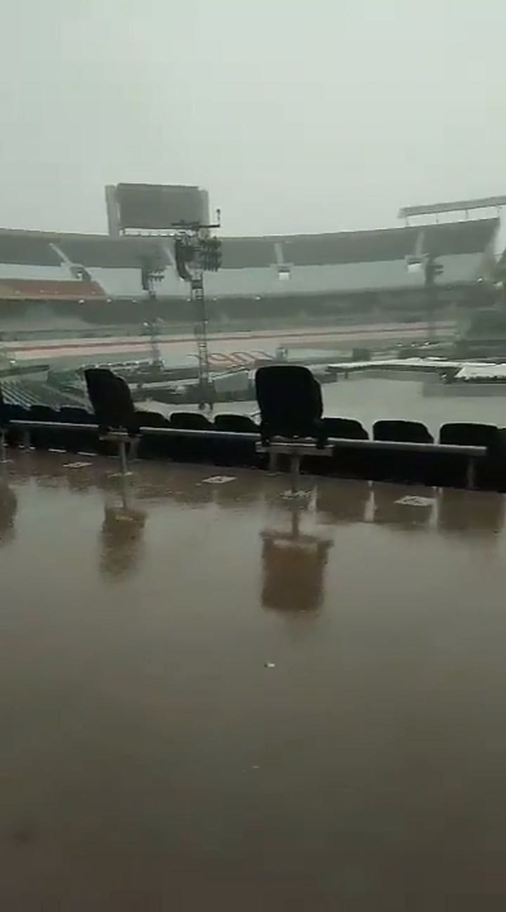 Así está el estadio de River tras las intensas lluvias