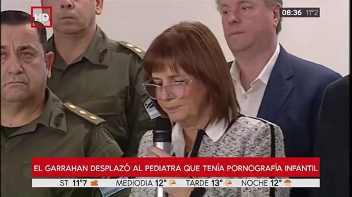 Conferencia de prensa de Bullrich y Santilli por el caso del pediatra acusado de pedofilia