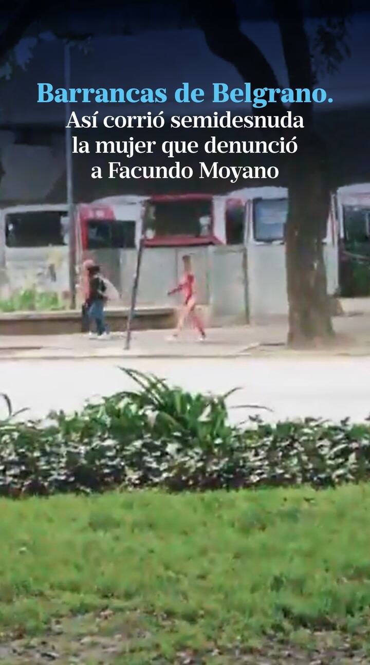 Así corrió semidesnuda Candela Arizaga, la mujer de la denuncia contra Facundo Moyano