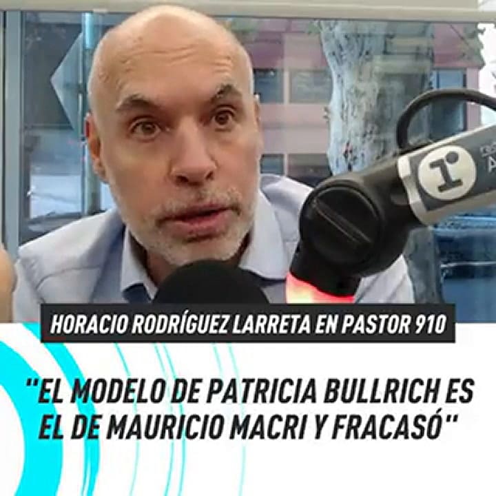 Larreta: 'El modelo de Patricia Bullrich es el de Mauricio Macri y fracasó'