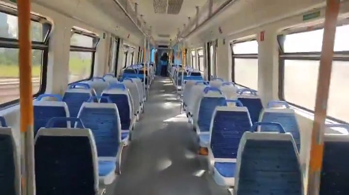 Video del interior del tren