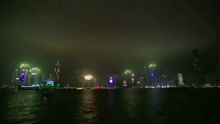 Hong Kong celebra la llegada del 2020 - Fuente: Twitter