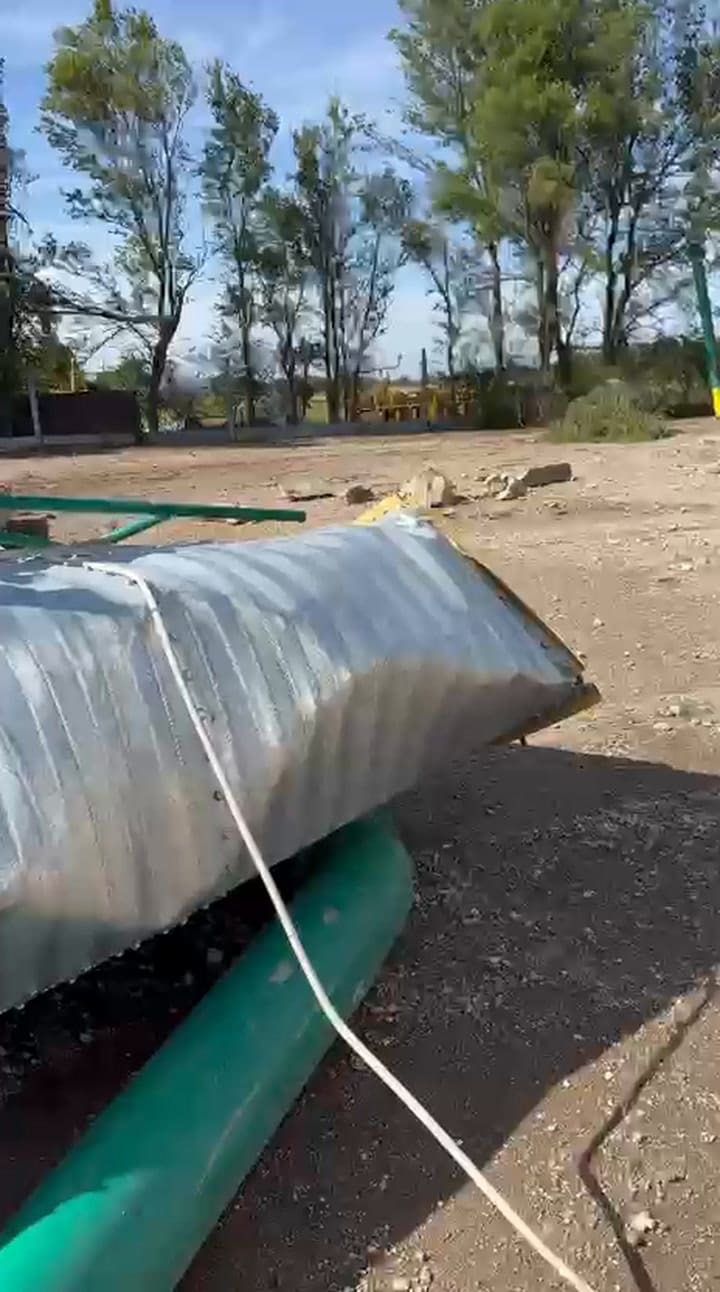 Un viento huracanado destruyó una planta de silos en Etruria, Córdoba