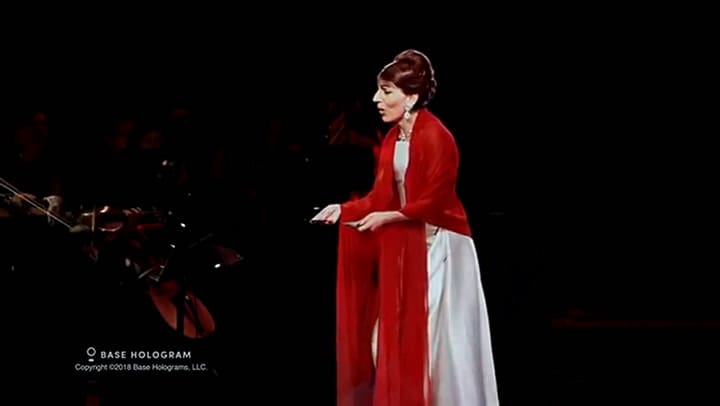 Maria Callas en concierto – The Hologram Tour - Fuente: Youtube