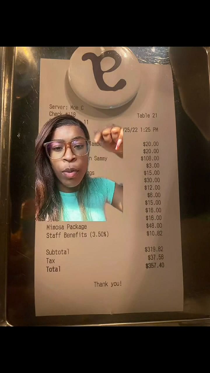 Comensal detecta inédito cargo en su cuenta de restaurante