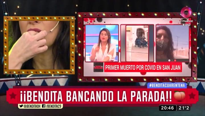 El blooper de Silvina Luna en un compacto de Bentiva TV - Fuente: eltrece