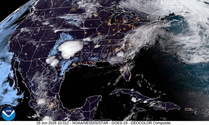 Satélite de la NOAA hoy