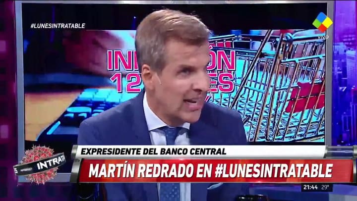 Durante su primer programa al frente de Intratables, Andino entrevisto a Redrado - Fuente: América T