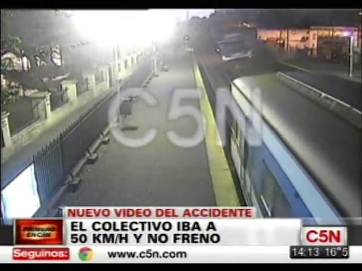 El choque de trenes, desde la estación (C5N)