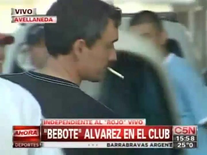 Bebote Álvarez en la sede de Independiente (C5N)