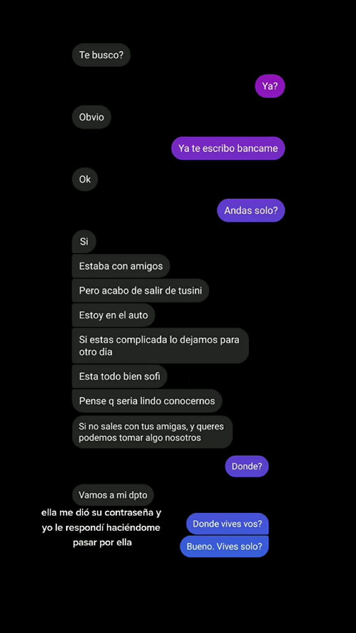 El momento en el que Ariadna llegó al departamento de su pareja