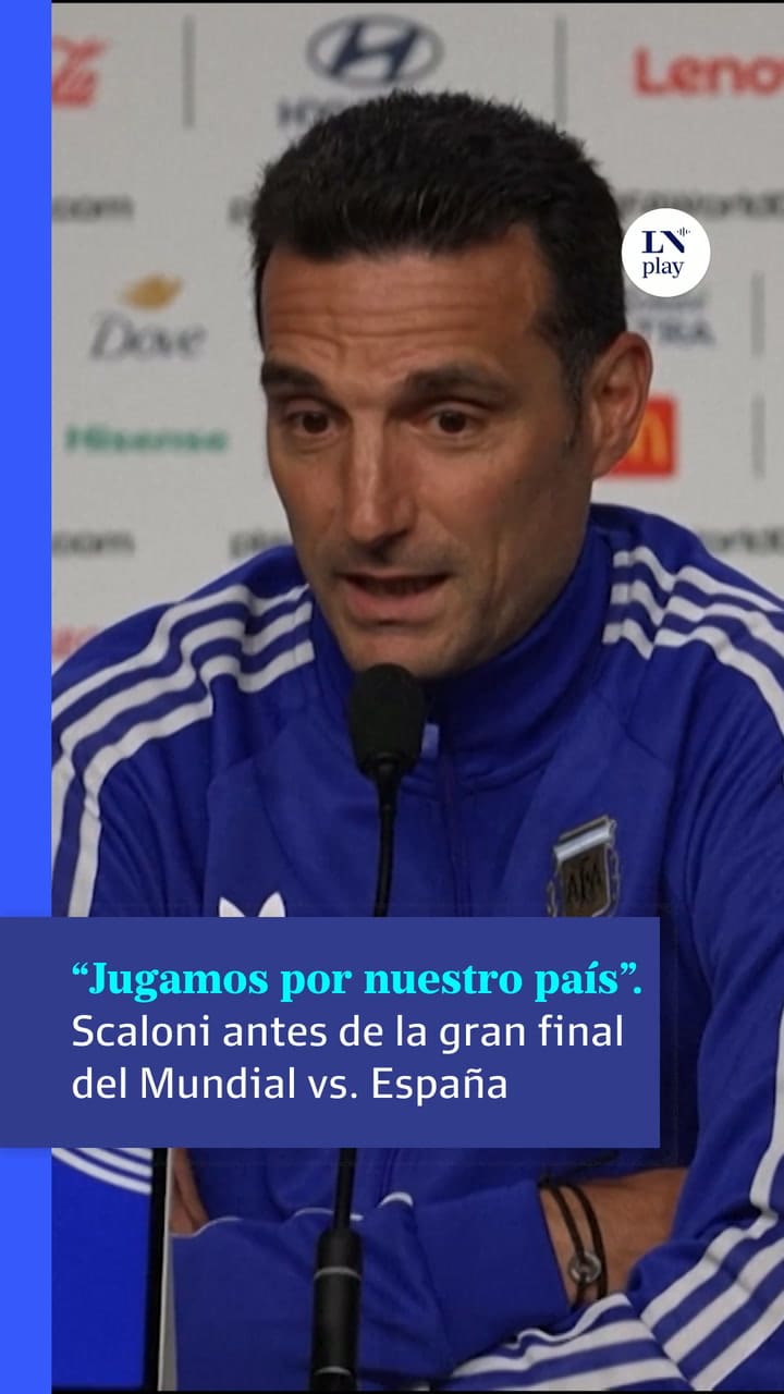 Scaloni en la previa de Argentina vs. España