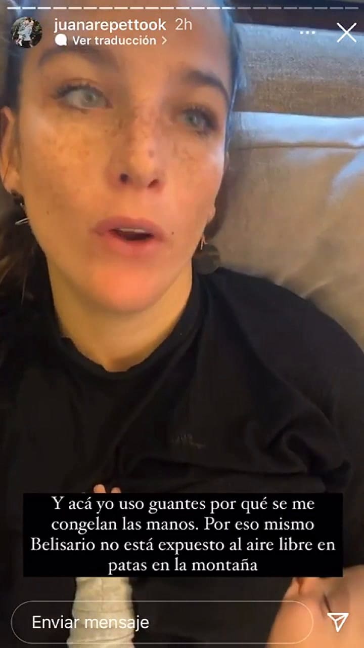 La respuesta de Juana Repetto a las críticas que recibió por el abrigo de su bebé