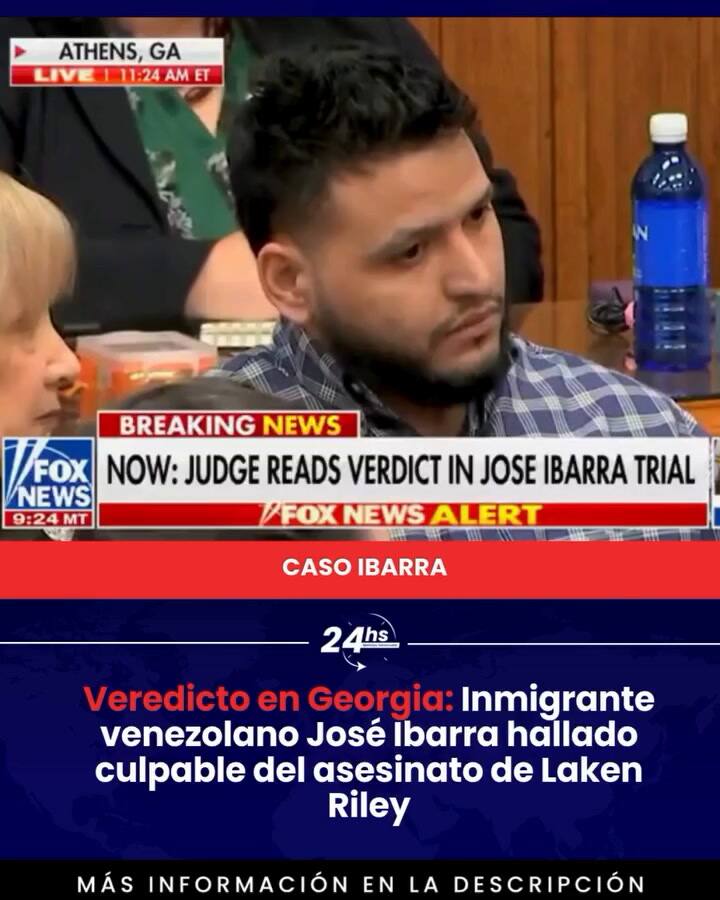Condenan a prisión perpetua al venezolano acusado de matar a la estudiante Laken Riley en Georgia