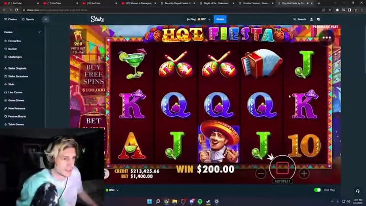 El streamer xQc pierde 170.000 dólares en poco más de dos minutos en un criptocasino