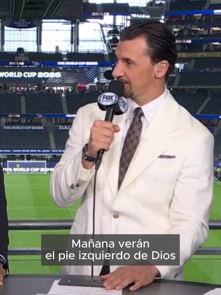 Zlatan anticipó el cruce entre Argentina vs Inglaterra: "Van a ver el pie izquierdo de Dios"
