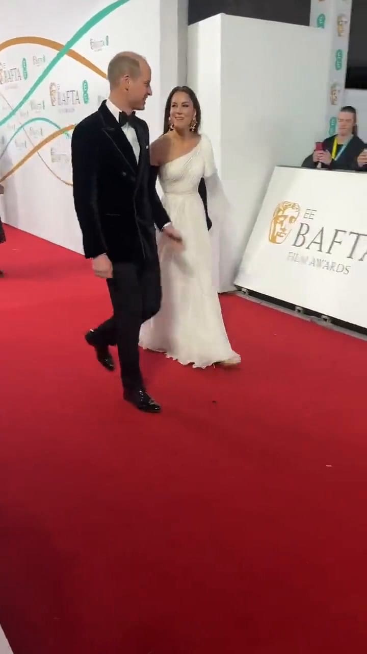 Los príncipes de Gales en la gala de los premios Bafta en Londres