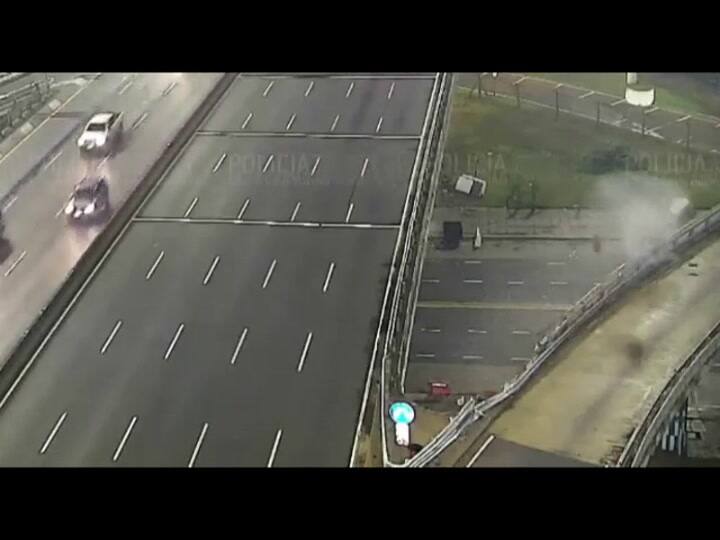 Así fue el choque en General Paz altura Libertador - Fuente: Policía de la Ciudad