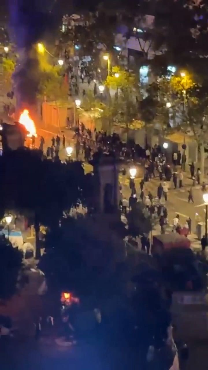 Los disturbios, desde arriba