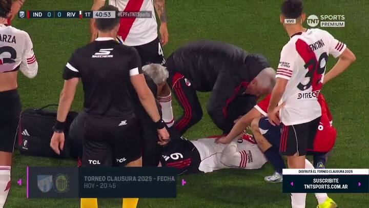 El momento de la lesión de Germán Pezzella