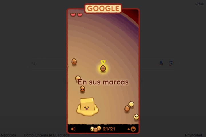 El juego del nuevo doodle sobre las palomitas de maíz