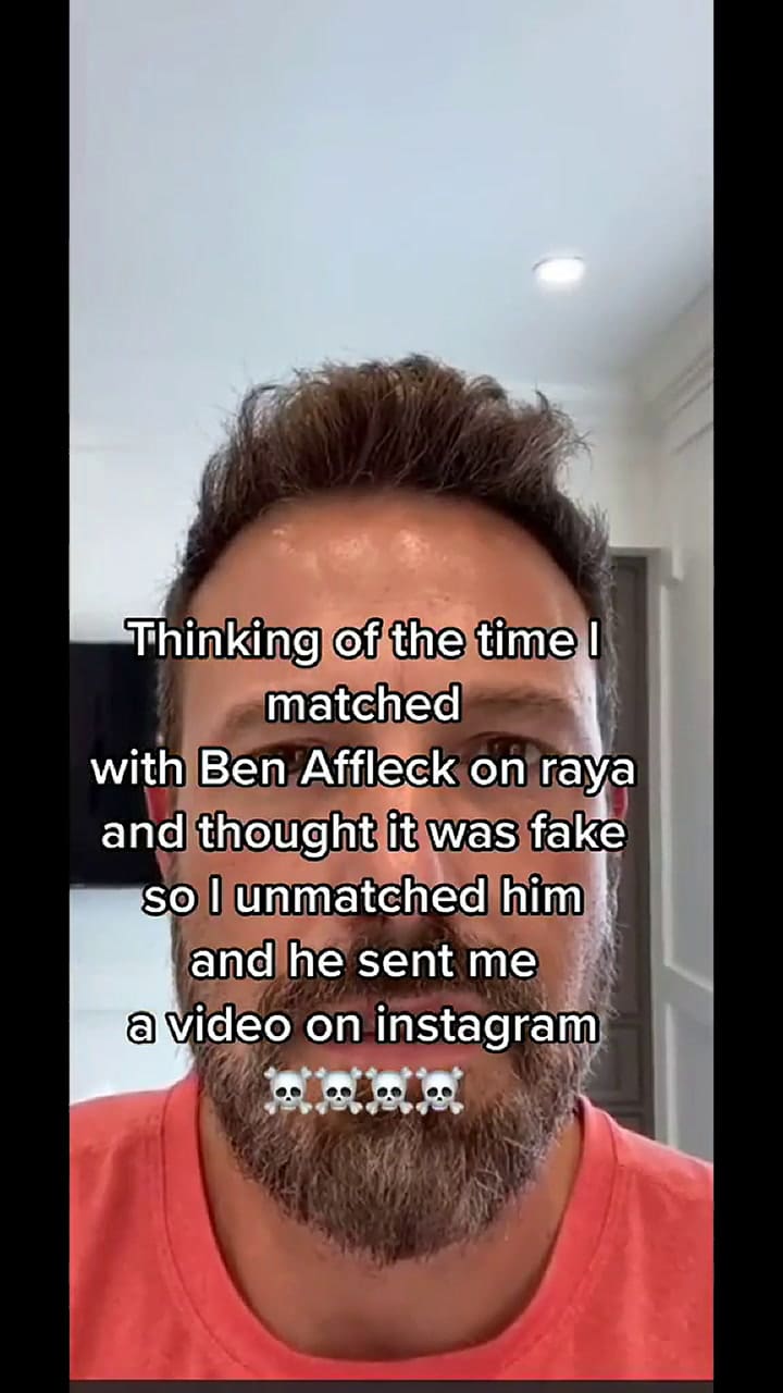 Así reaccionó Ben Affleck al ser rechazado por una mujer en una app de citas