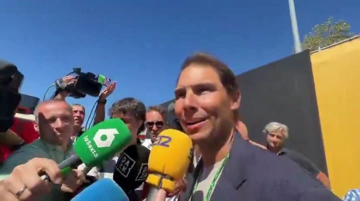 Rafa Nadal revolucionó el GP de España con su presencia