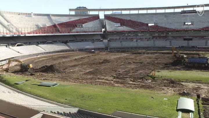 Así fue la reconstrucción del campo de juego de River