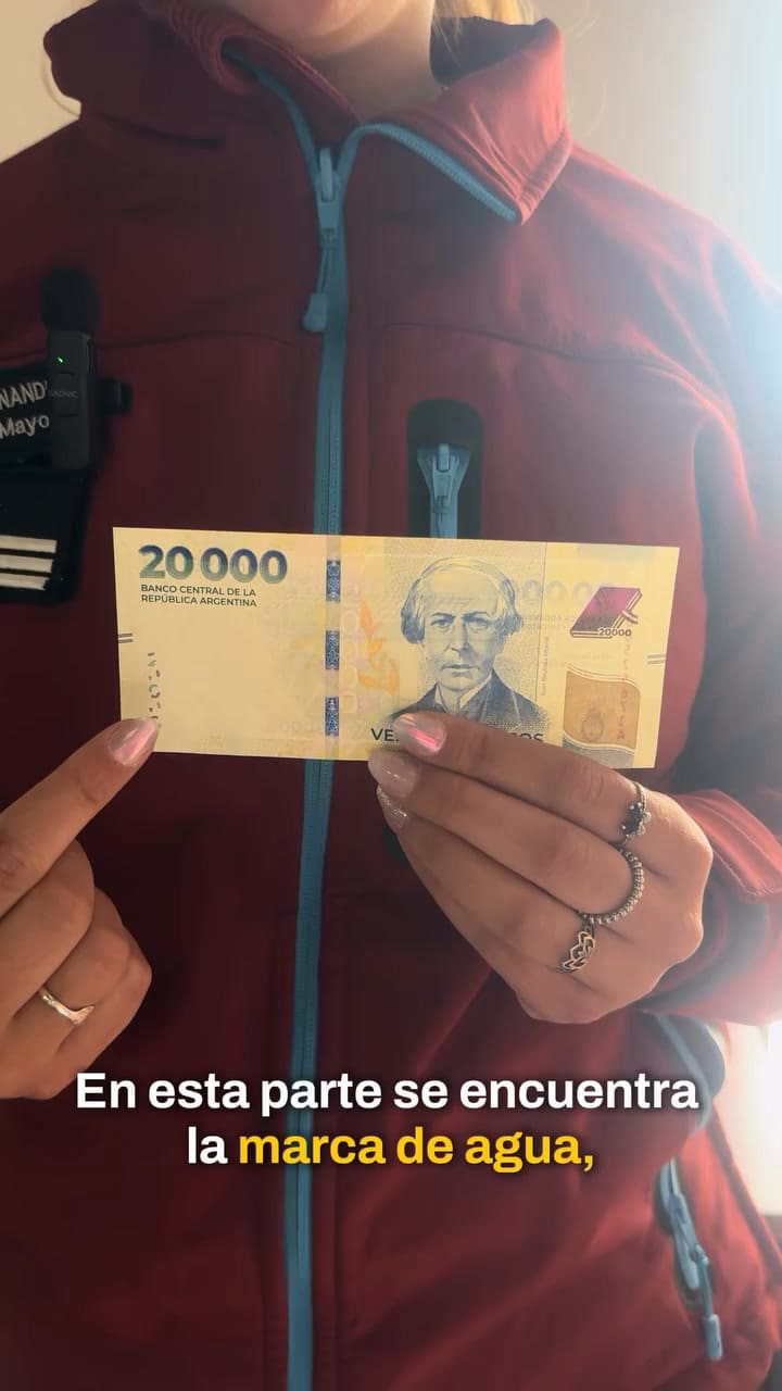 Las medidas de seguridad del billete de $20.000