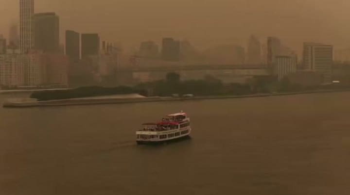 Peligrosa nube de humo en Nueva York