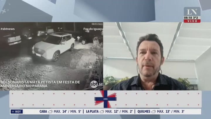 Así fue el momento en el que un partidario de Lula es asesinado por un seguidor de Jair Bolsonaro