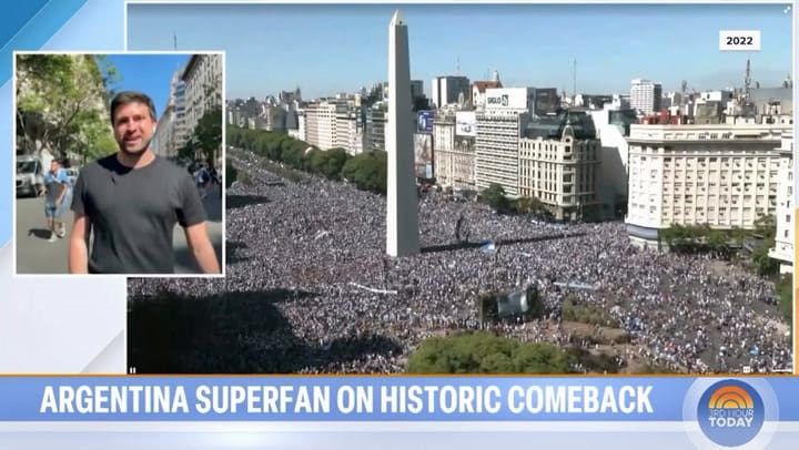 Trabaja como productor en Today Show y les explicó a los estadounidenses qué significa ser argentino