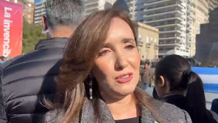 Victoria Villarruel en el acto por el Día de la Bandera