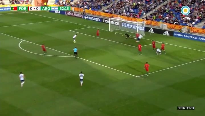El gol de Gaich - Fuente: TV Pública Argentina