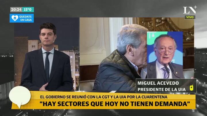 Acevedo: 'Una empresa parada 30 días no puede pagar los sueldos'