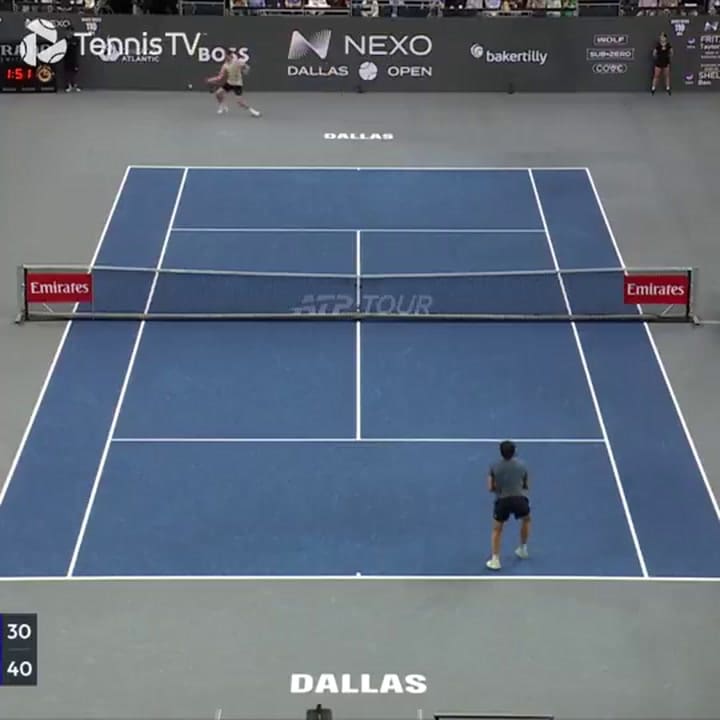 El punto de partido con el que Ben Shelton ganó el Dallas Open