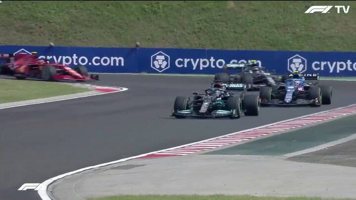 La largada en solitario de Lewis Hamilton en Hungaroring