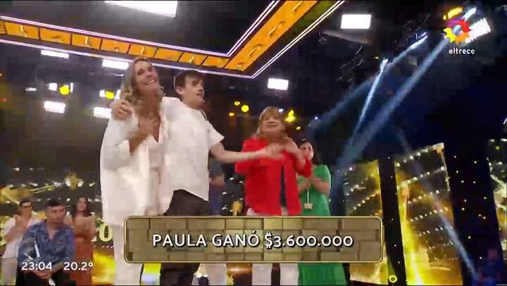 Paula gano $3.600.000 en Los 8 escalones