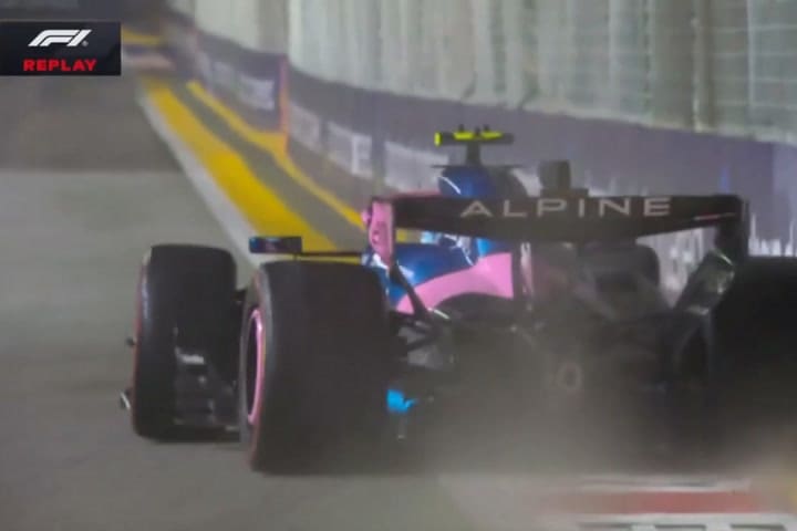 Colapinto Tocó El Muro Durante La Qualy En Singapur