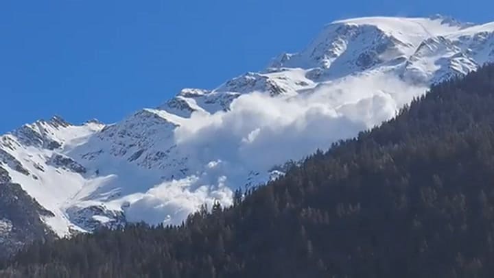 Así fue la avalancha en lso Alpes franceses