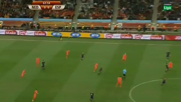 La parada de Casillas a Robben en la final del Mundial 2010 - Fuente: Canal+ Liga